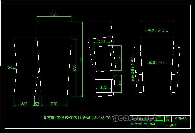 包的总体外型尺寸