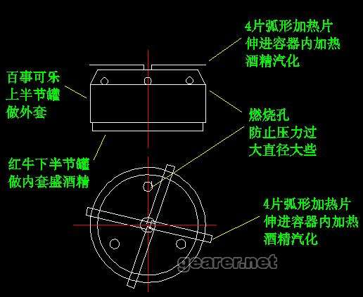 酒精炉结构示意图